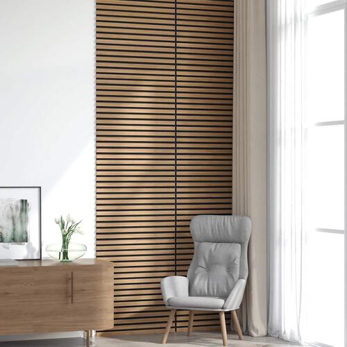 Akustikpanel 8 stk. med spalter 60,5x60 cm egefiner
