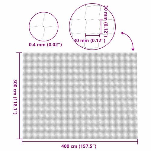 Kattenet 4x3 m nylon transparent