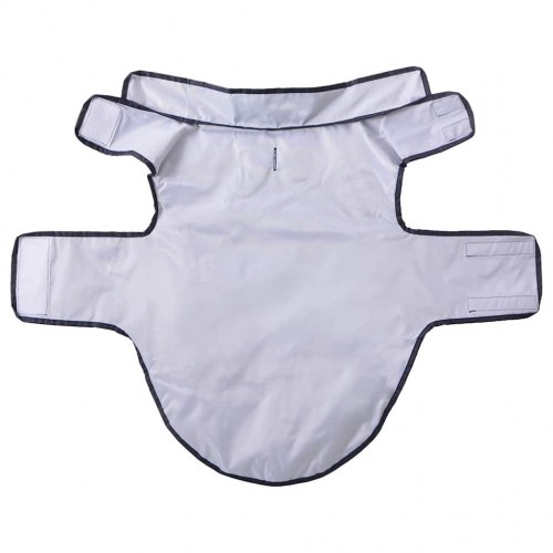 Hunderegnfrakke med refleksstriber polyester L marineblå