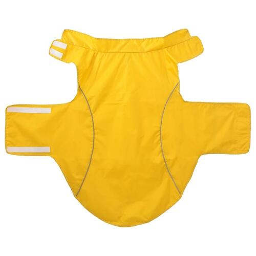 Hunderegnfrakke med refleksstriber polyester 4XL gul