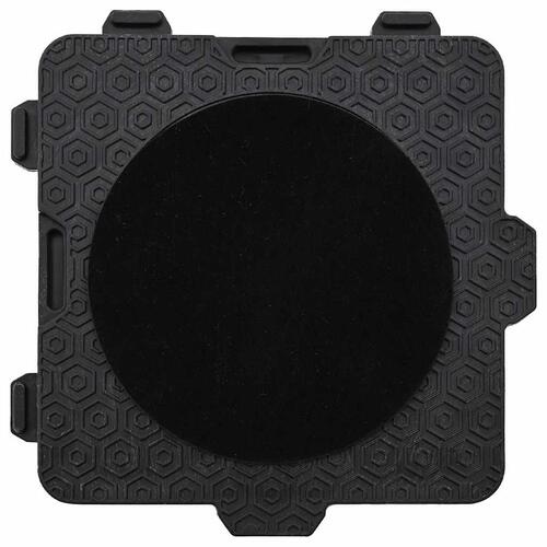 Møbelruller 4 stk. med løfter 13,5x13,5x4,2 cm 300 kg sort