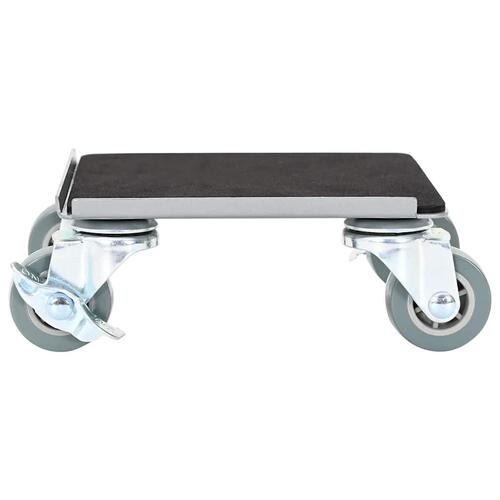 Møbelruller 4 stk. med løfter 13,5x13,5x6 cm stål 1300 kg