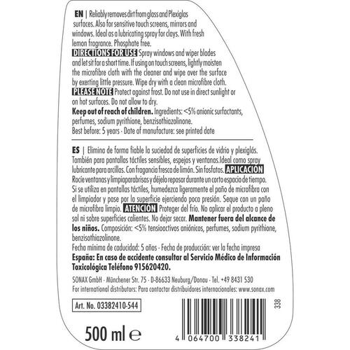 Glasrenser med spray Sonax 500 ml