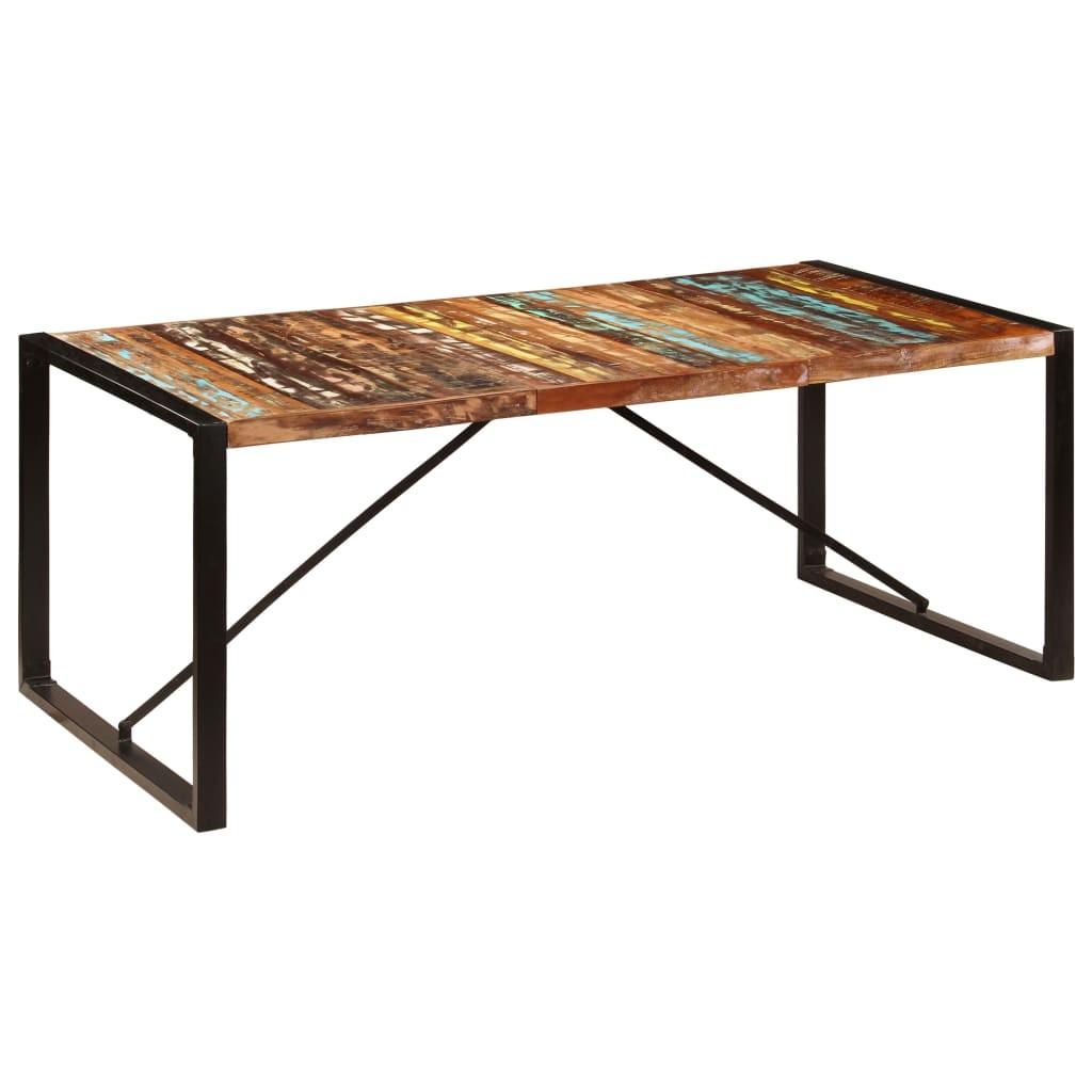 Spisebord 200x100x75 cm massivt genbrugstræ