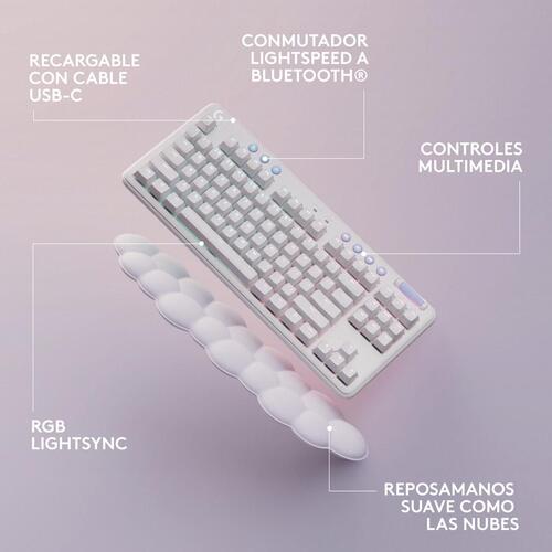 Gaming-tastatur Logitech Hvid Spansk qwerty QWERTY (OUTLET A)