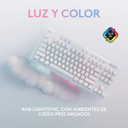Gaming-tastatur Logitech Hvid Spansk qwerty QWERTY (OUTLET A)