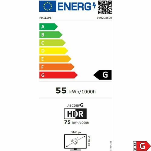 Skærm Philips 34" Wide Quad HD (OUTLET D)