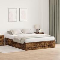 Seng Frame Røget egetræ Massivt egetræ 160 x 200 cm Holdbar