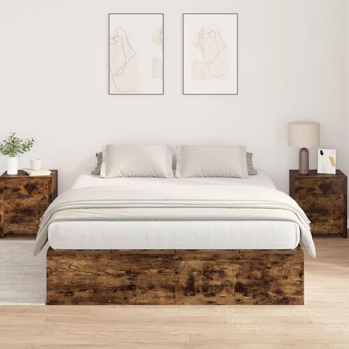 Seng Frame Røget egetræ Massivt egetræ 160 x 200 cm Holdbar