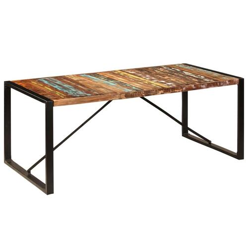 Spisebord 200x100x75 cm massivt genbrugstræ