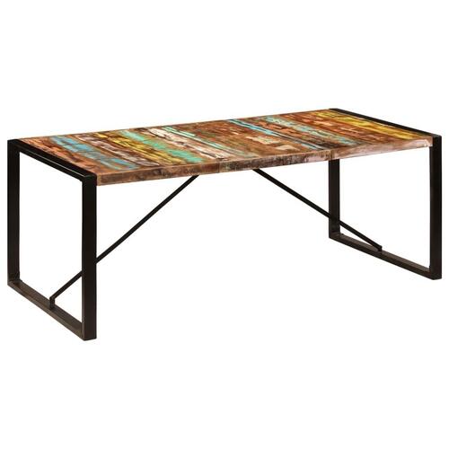 Spisebord 200x100x75 cm massivt genbrugstræ