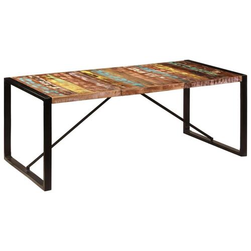 Spisebord 200x100x75 cm massivt genbrugstræ
