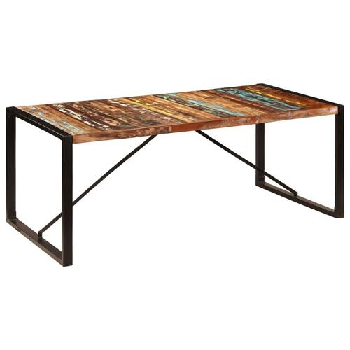 Spisebord 200x100x75 cm massivt genbrugstræ