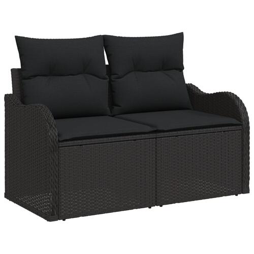 Hjørnesofa sæt Sæt af 9 Grå Rattan Hjørnesofa til haven