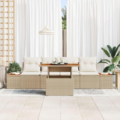 Have Sofa Sæt Sæt af 5 Beige Resin rattan og polyester Have Sofa