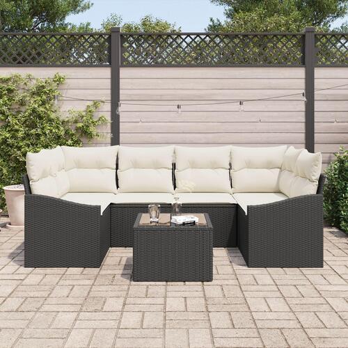 Have Sofa Sæt Sæt af 7 Sort og Creme