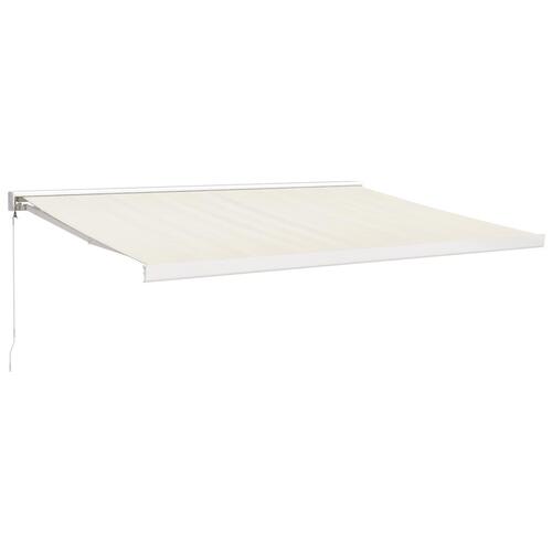 Foldemarkise manuel betjening 4x3 m stof aluminium creme