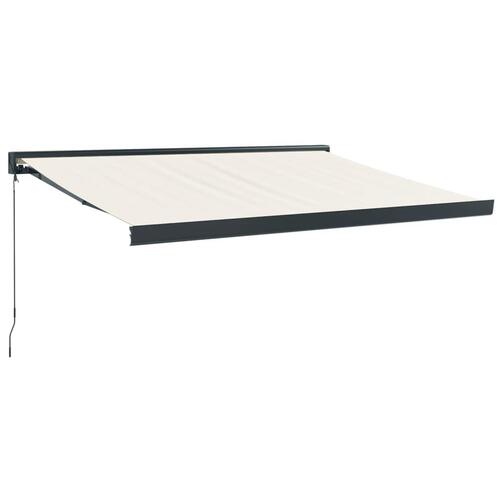 Foldemarkise manuel betjening 3x2,5 m stof aluminium creme