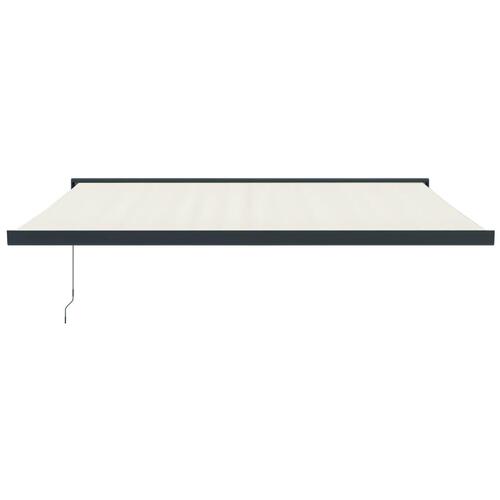Foldemarkise manuel betjening 4x3 m stof aluminium creme