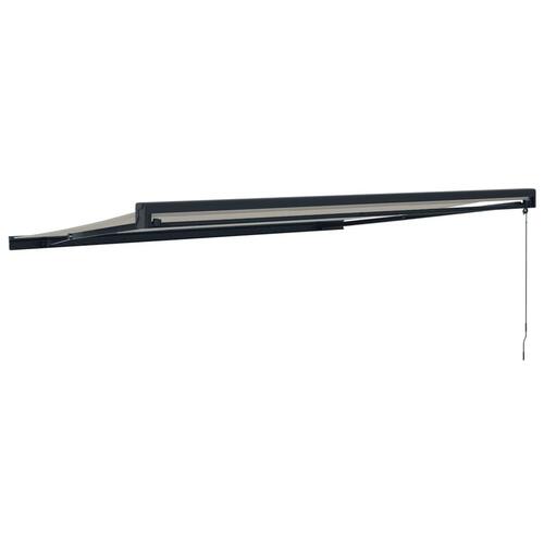 Foldemarkise manuel betjening 4x3 m stof aluminium creme