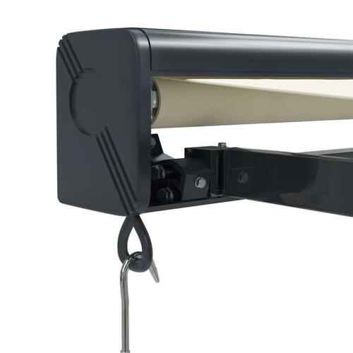 Foldemarkise manuel betjening 4x3 m stof aluminium creme