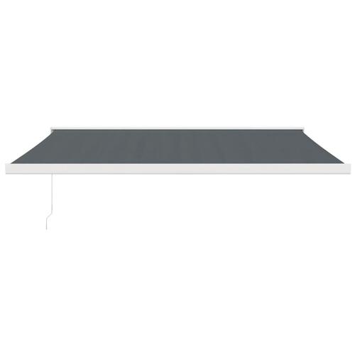 Foldemarkise 4x3 m stof og aluminium antracitgrå