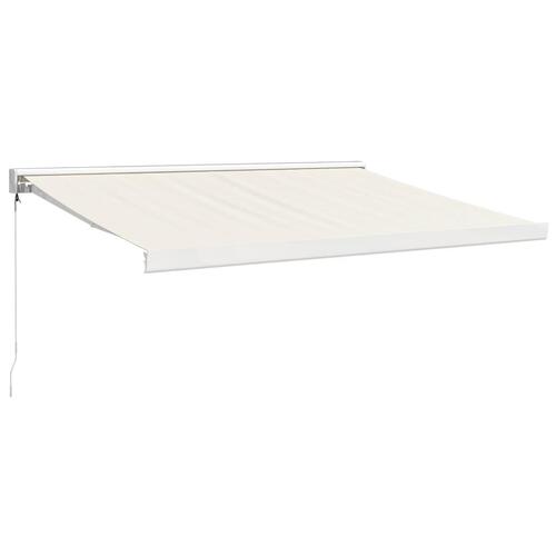 Foldemarkise manuel betjening 3,5x2,5 m stof aluminium creme