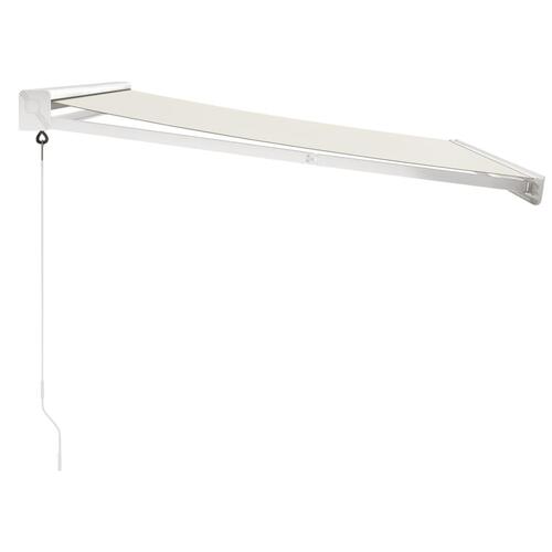 Foldemarkise manuel betjening 3,5x2,5 m stof aluminium creme