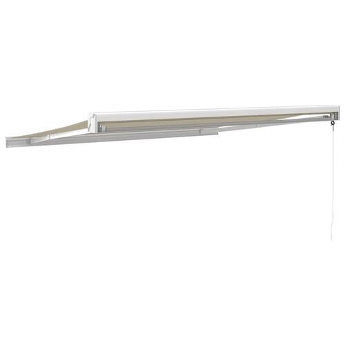 Foldemarkise manuel betjening 3,5x2,5 m stof aluminium creme