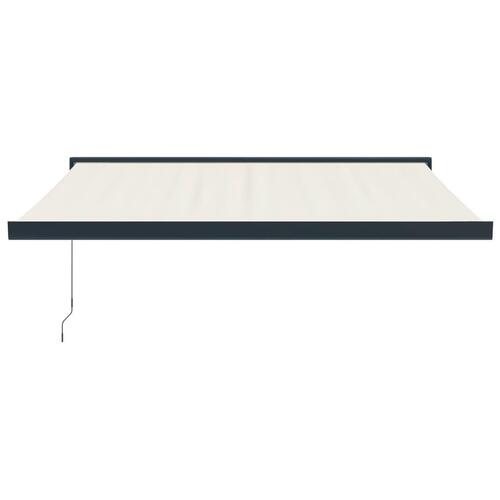Foldemarkise manuel betjening 3,5x2,5 m stof aluminium creme