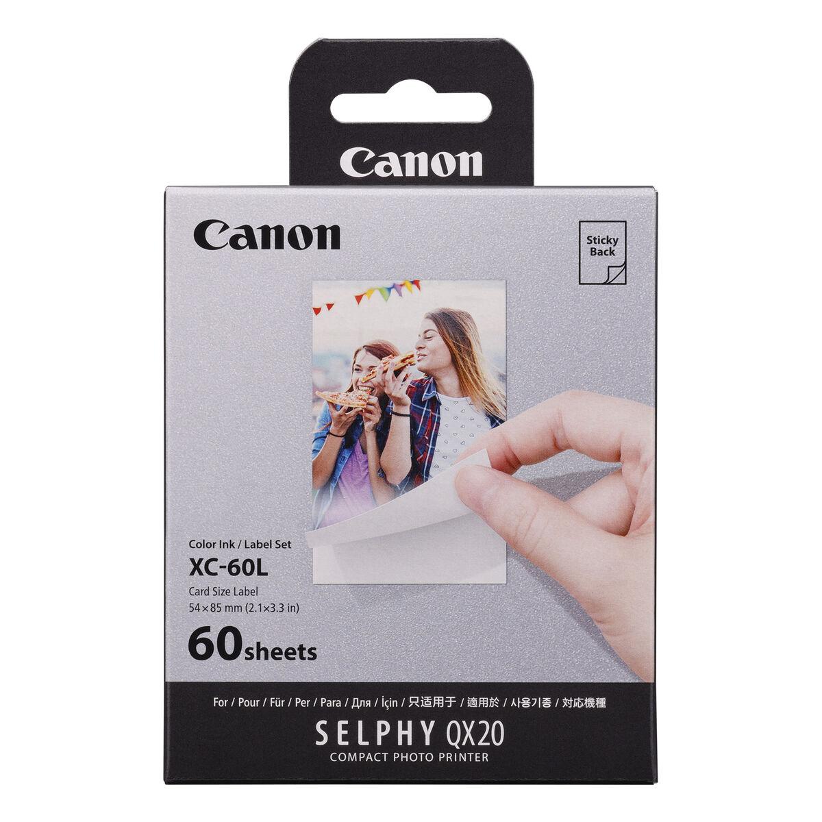 Canon Selphy XC-60L mat fotopapir - 5,4 × 8,5 cm (60 ark) billede