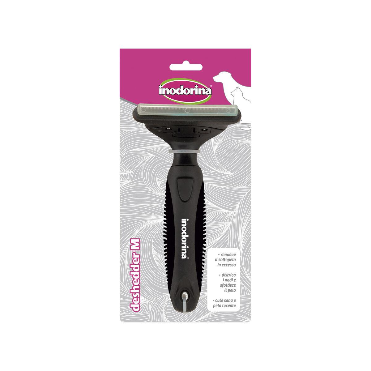 Inodorina deshedder børste - Sort, Stål, str. M