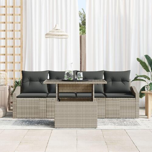 Have Sofasæt Sæt af 5 Beige Rattan 5 Dele Have Sofasæt