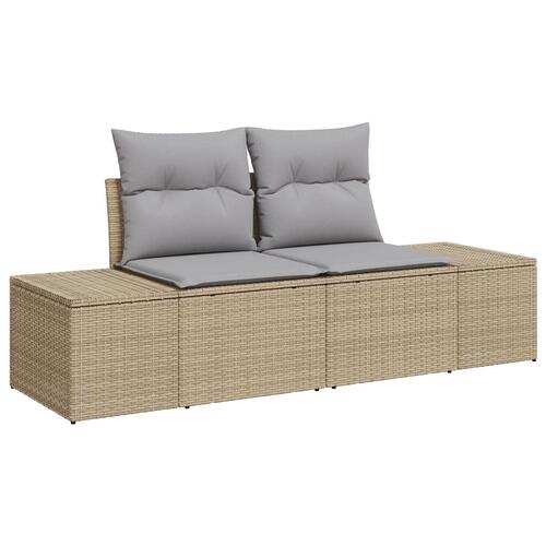 Havemøbelsæt Sæt af 8 Beige Polyethylen rattan Havemøbelsæt