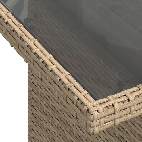 Havemøbelsæt Sæt af 8 Beige Polyethylen rattan Havemøbelsæt