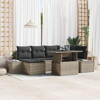 Have Sofa Sæt 7-delt Beige Rattan, Polyester Udendørs Sofa Sæt