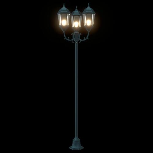 Have Lyssøjle 3-Lampe E27 Grøn 220 cm Aluminium