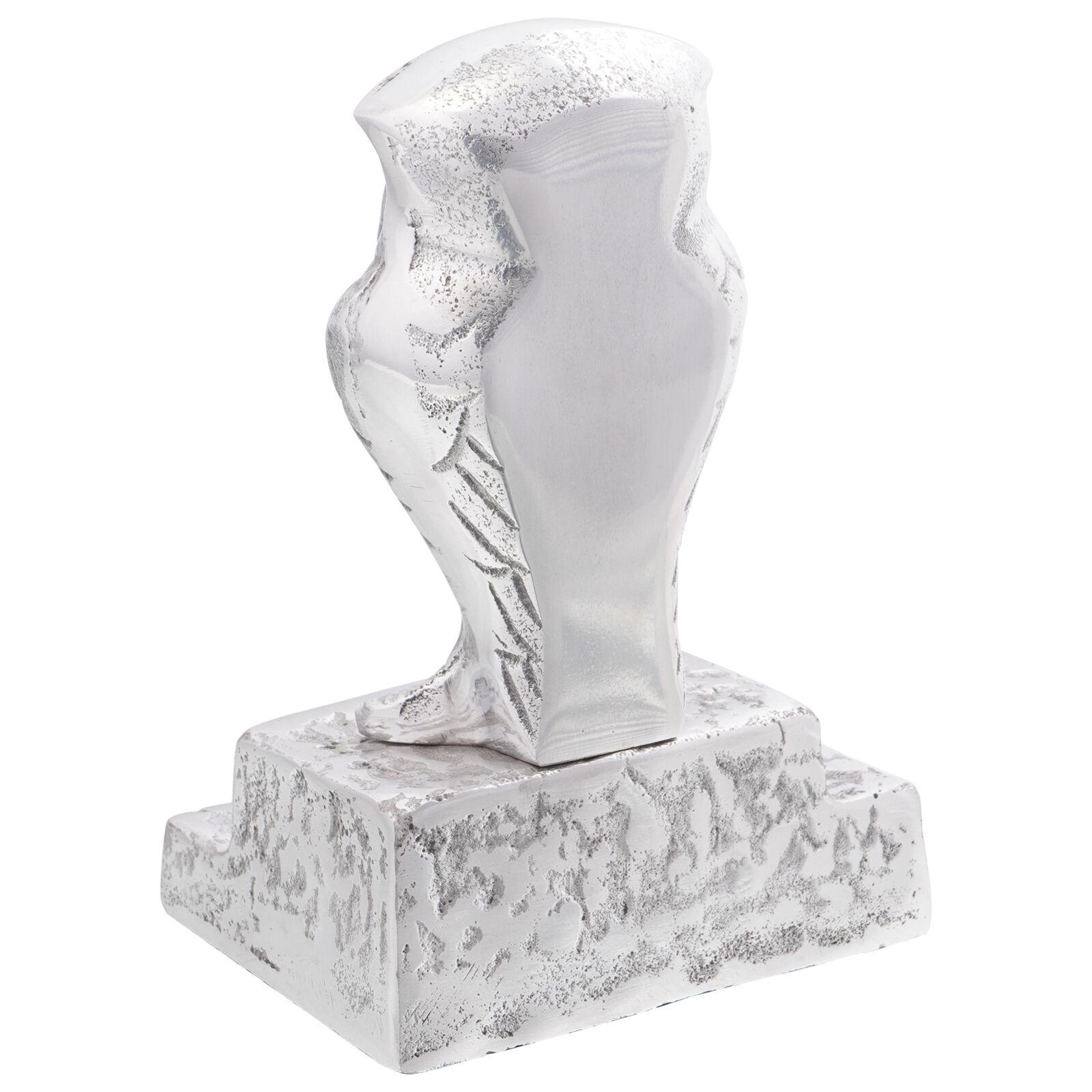 Bogstøtter 2 stk Sølv 12x9x19 cm Aluminium Ugle