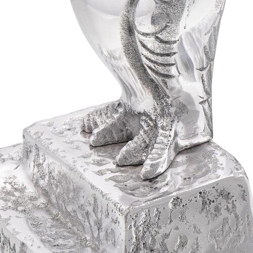 Bogstøtter 2 stk Sølv 12x9x19 cm Aluminium Ugle