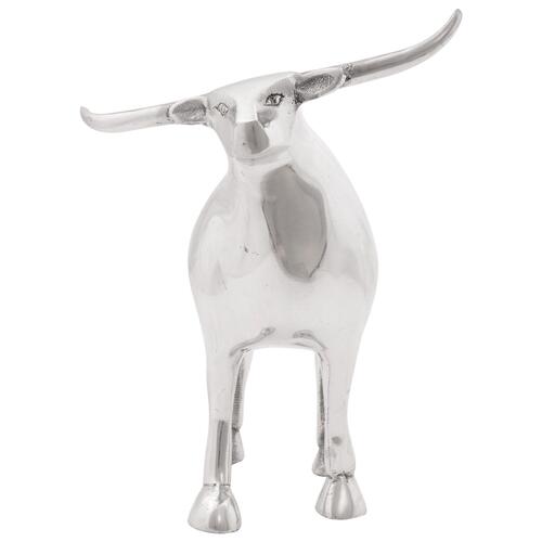 Bull Skulptur Sølv 20x17x23 cm Aluminium