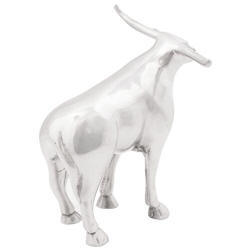 Bull Skulptur Sølv 20x17x23 cm Aluminium