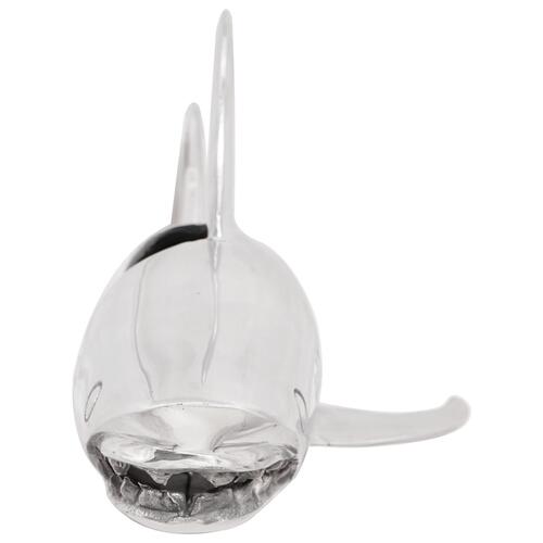 Haj Skulptur Sølv 68x20x24 cm Aluminium