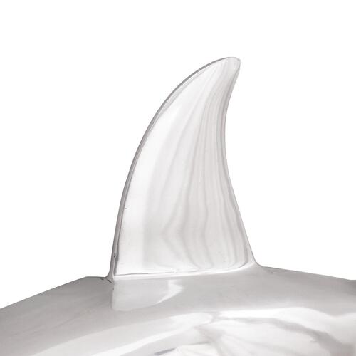Haj Skulptur Sølv 68x20x24 cm Aluminium