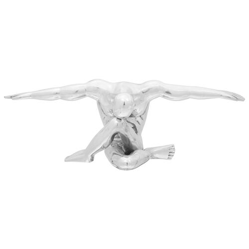 Skulptur Sølv 63x20x22 cm Aluminium Taknemmelig Mand