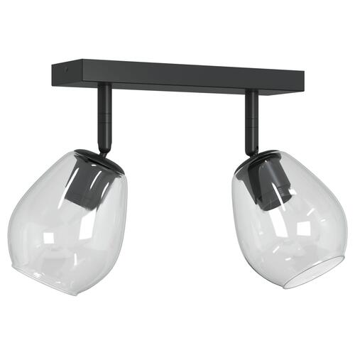 Loftlamper med justerbar glaslampe i antracit E27