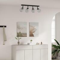 Loftlamper med Justerbar Glaslampe Skærm Anthracite E27