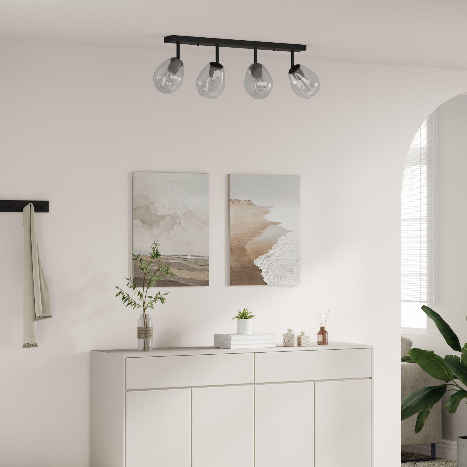 Loftlamper med justerbar glasskærm Anthracite E27