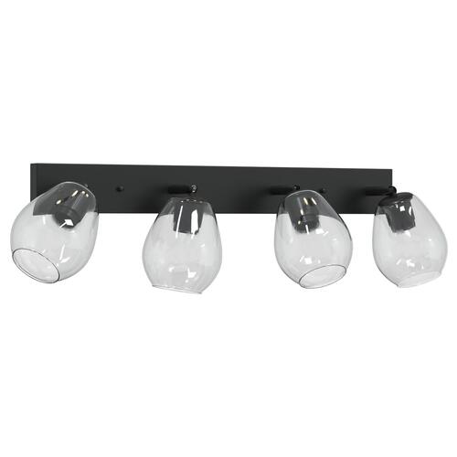 Loftlamper med Justerbar Glaslampe Skærm Anthracite E27