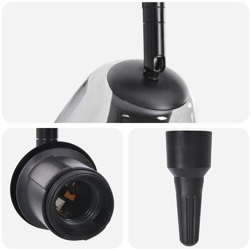 Loftlamper med Justerbar Glaslampe Skærm Anthracite E27