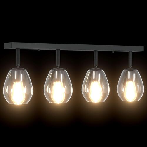 Loftlamper med Justerbar Glaslampe Skærm Anthracite E27